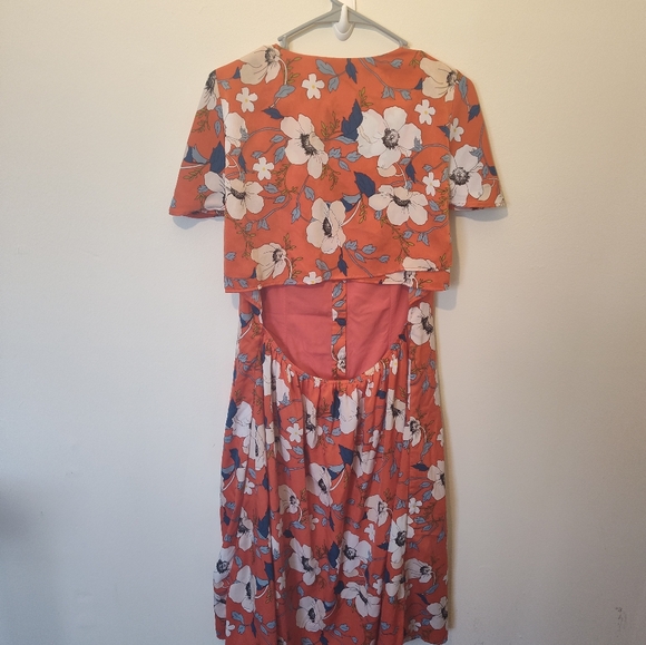 Regents Floral Midi Dress by London Rose Sz L - Picture 4 of 9